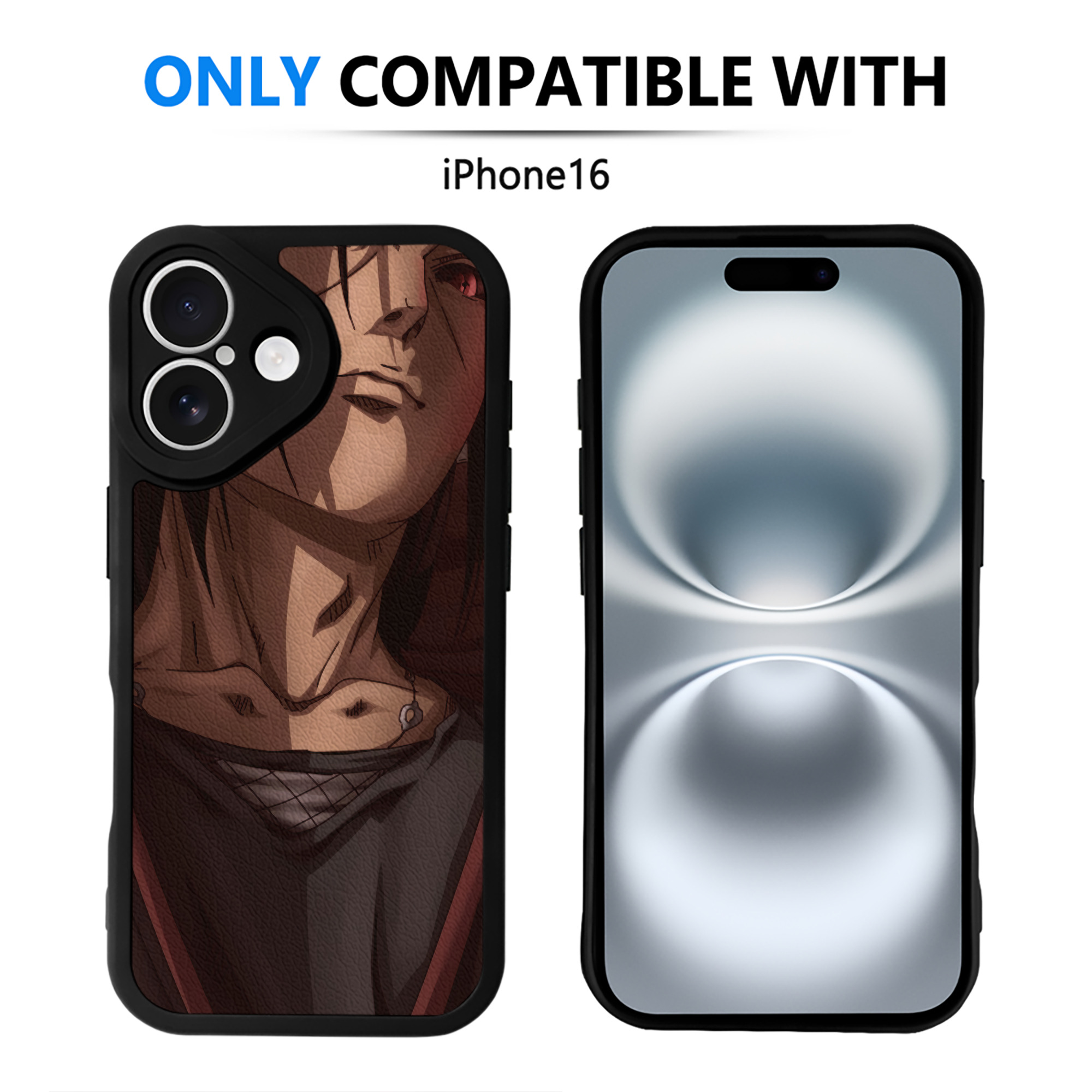 （画像用） NARUTO -ナルト- NARUTO -ナルト- 疾風伝 【iPhone 16シリーズ対応】シリコンスマホケース（レザー調） 材質：シリコン